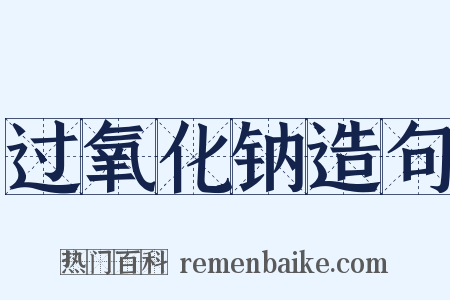 过氧化钠造句是什么意思的图片